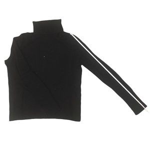 Aqua Cashmere Turtleneck Sweater in Black - Sz L